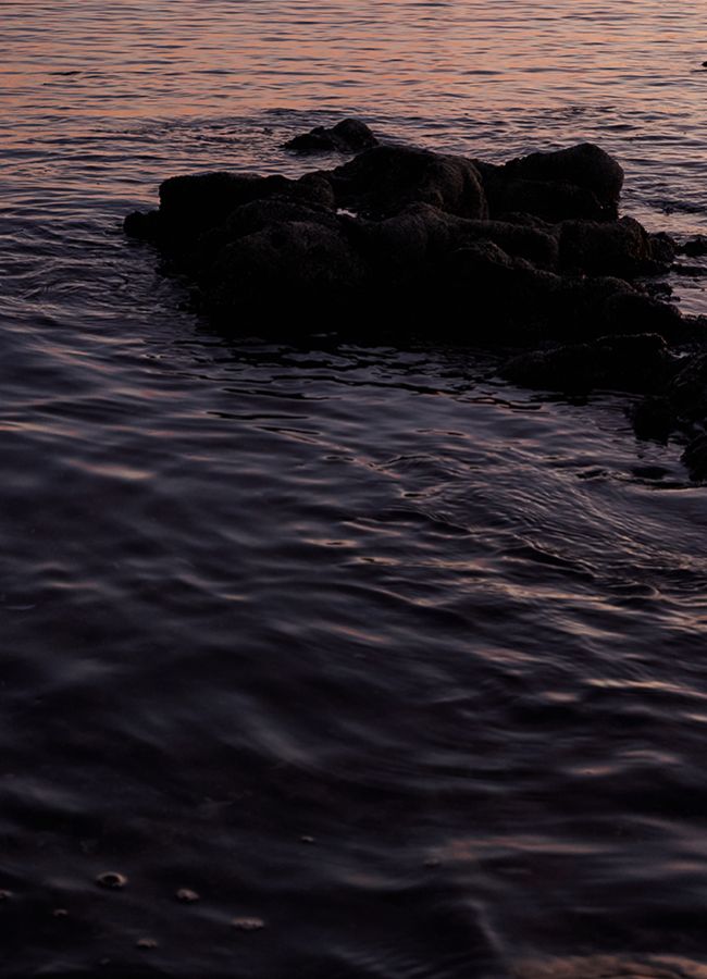 Brighton beach water at sunset